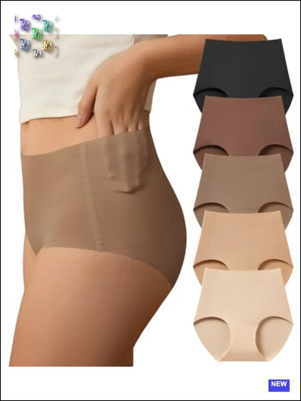 Seamless High Waisted Briefs - Microfiber Full Coverage No Show Panties Pack